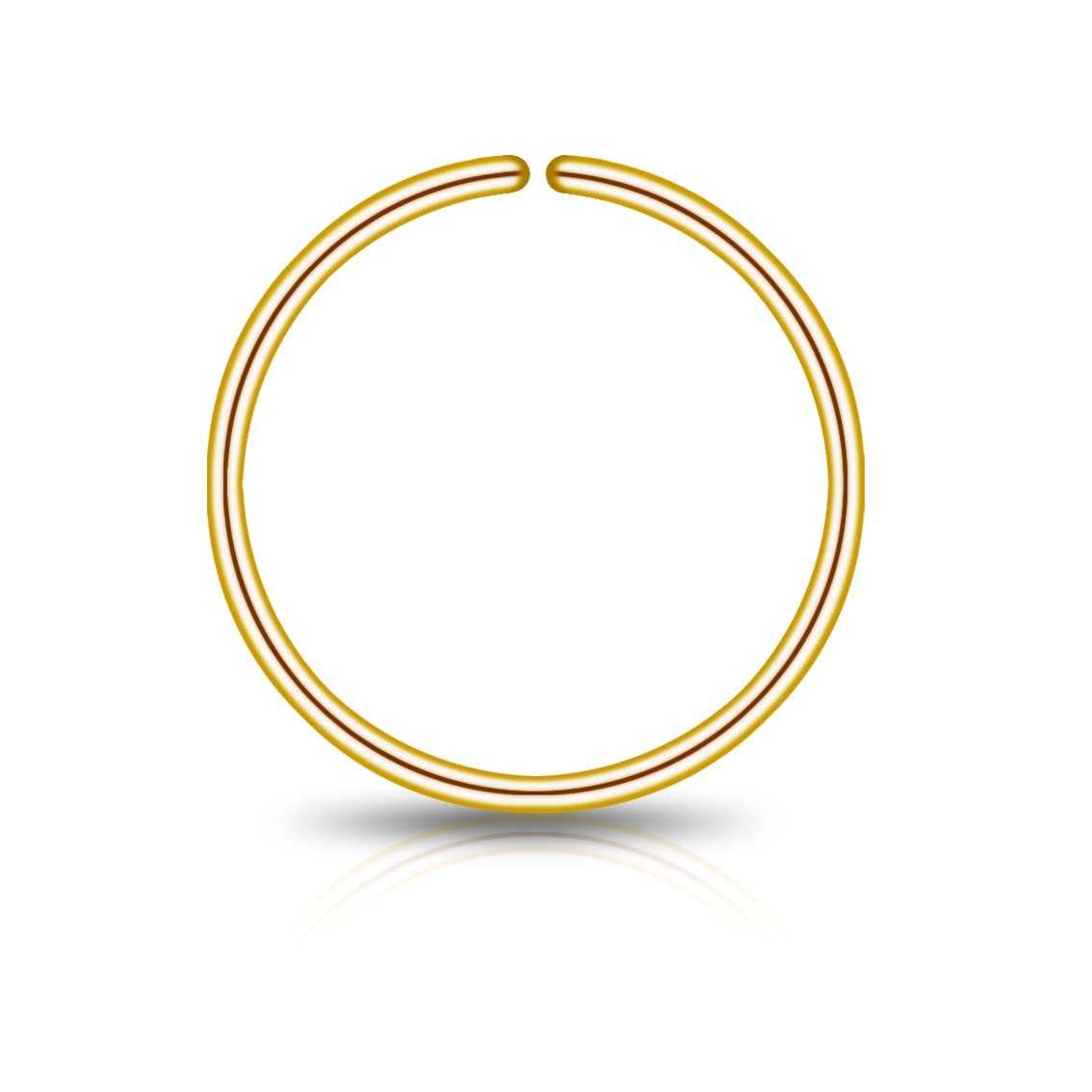 LUCKYJEWUS Small Thin Gold or Sterling Silver Nose Ring Hoop for Women, Tiny Nose Piercing jewelry