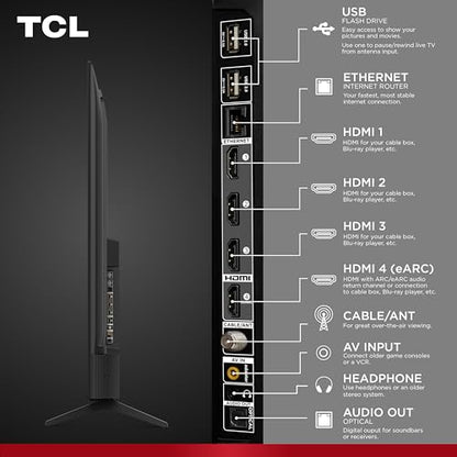 TCL 43-Inch Q6 QLED 4K UHD Smart TV with Fire TV (43Q651F, 2025 Model) Dolby Vision, HDR PRO+, Dolby Atmos, Alexa Built-in with Voice Remote, Apple AirPlay 2 Compatibility, Streaming Television