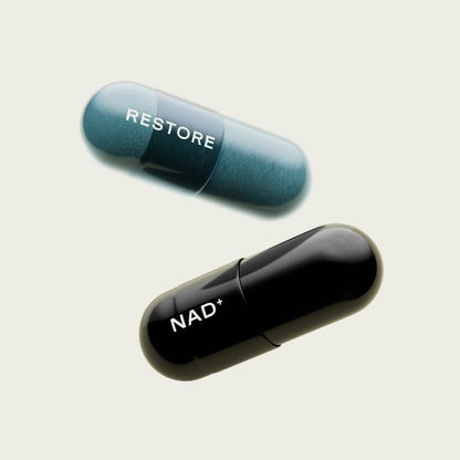 Tally Health Super NAD+ Bundle - Restorative Sleep + Cellular Energy & DNA Repair with Restore (30-Day Supply, 90 Caps) + NAD+ (30-Day Supply, 60 Caps)