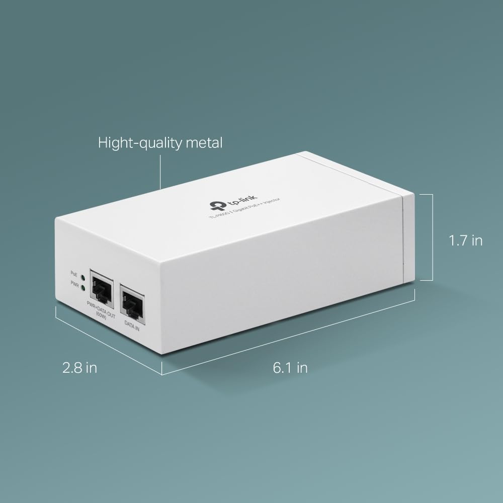 TP-Link Omada 2.5GE PoE+ Injector | Non-PoE to PoE Adapter | 802.3at/af Compliant | Up to 30W | Wall Mountable | Plug&Play | Up to 100m(328 ft) | UL Certified(POE260S)