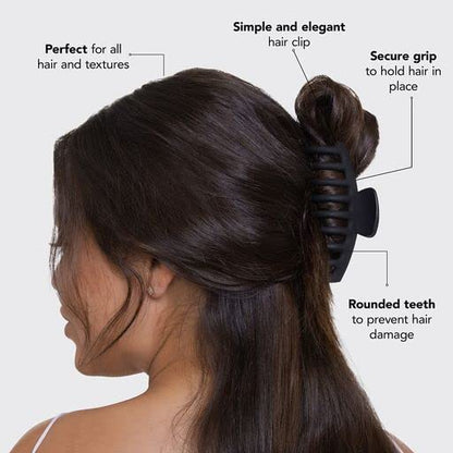 Kitsch Mittelgroße Haarspangen für Damen, starker Halt, Haarclips aus recyceltem Kunststoff für dickes Haar | Ideal für Hochsteckfrisuren, halb offene Frisuren | Ideale Geschenke für Frauen – 2 Stück, Schwarz und Schildpatt