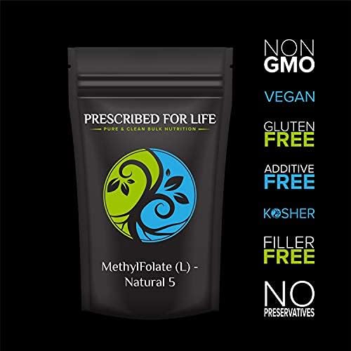 Prescribed For Life Methyl Folate Powder | Bioavailable Folic Acid to Support Brain Health | Pure Powdered Vitamin B9 Folate Supplement for Women & Men (2 oz / 28 g)