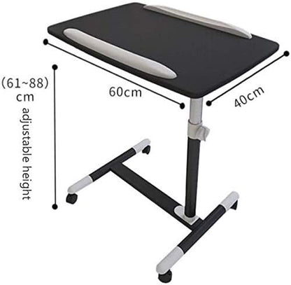 Laptop Table Medical Adjustable Overbed Bedside Table With Wheels For Coffee Laptop Tablet Portable Notebook Desk Sofa Side Table Hospital And Home Use With Cup Holder W (Co