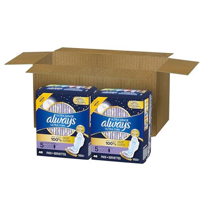 Always Maxi Overnight Damenbinden mit Flügeln, Größe 5, Extra Starker Auslaufschutz für die Nacht, Unparfümiert, 36 Stück