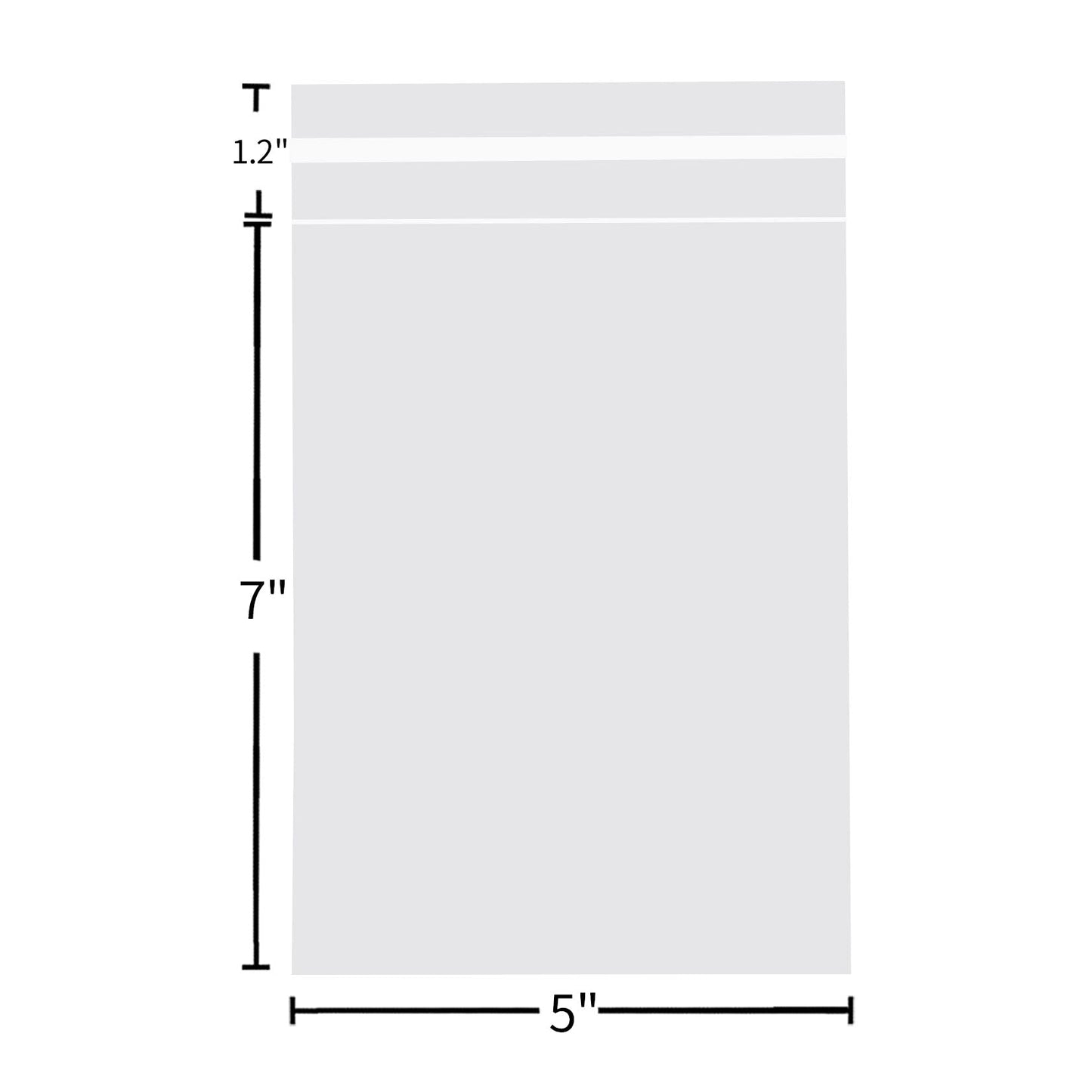 Selbstklebende Zellophanbeutel, 5x7 Zoll Keksbeutel, durchsichtige, wiederverschließbare Zellophanbeutel selbstklebend zum Verpacken von Geschenken, Produkten, 100 Stück
