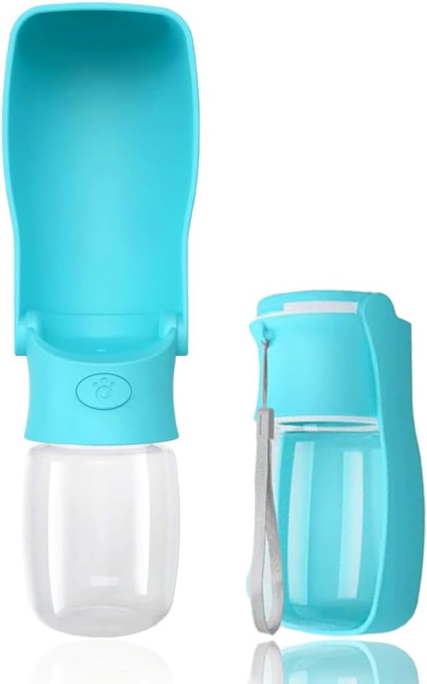 SOICTA Portable Dog Small Animals Water Bottle for Walking 19 OZ or 12 OZ Pet Water Bottles for Puppy Medium Large Dogs Little Animals Water Dispenser Dog Small Animals Water Bowl