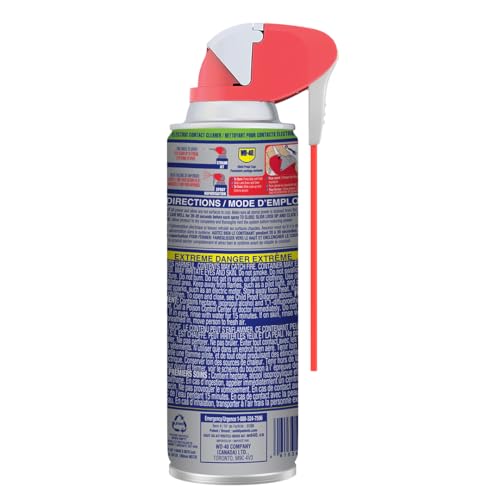 WD-40 Specialist Kontaktspray mit Smart Straw, entfernt Öl, Schmutz, Flussmittelrückstände und Kondenswasser von Elektronik, schnell trocknende Formel in Industriestärke, 155 g, Einzeldose