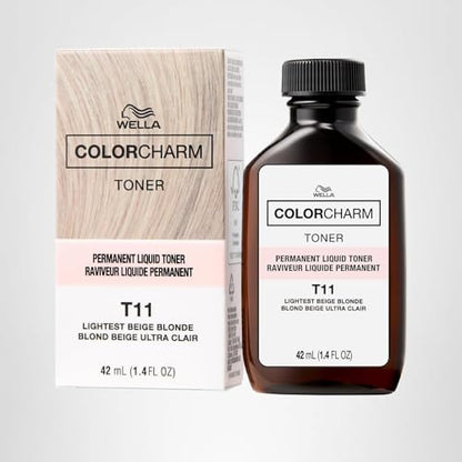 COLORCHARM Permanente Flüssigtönungen | Neutralisiert Gelbstich | Frei von Parabenen | Vegan | T18 Hellstes Aschblond | 41 ml