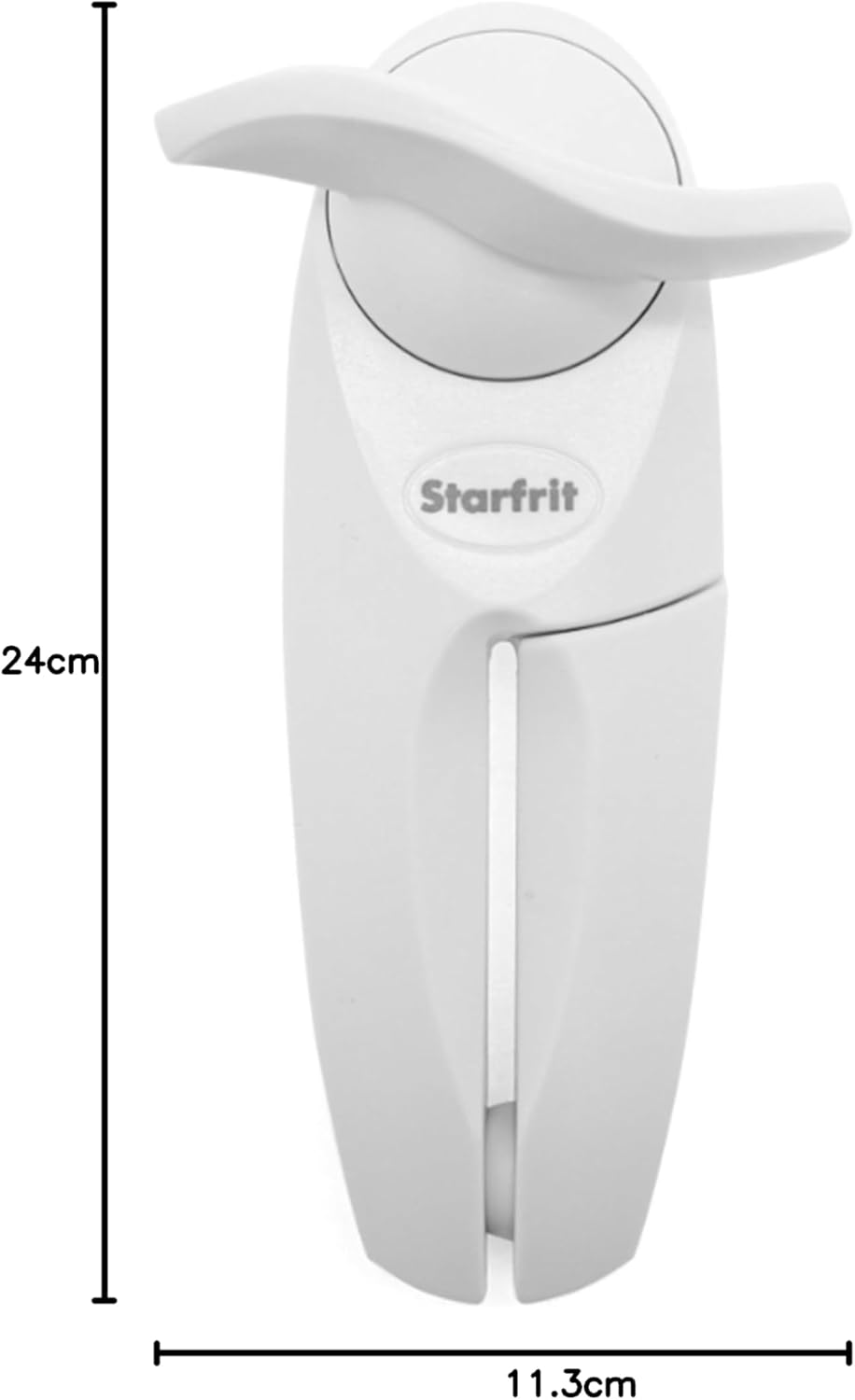 Starfrit Little Beaver Dosenöffner - Sicher - Hält den Deckel fest und hinterlässt keine scharfen Kanten am Deckel - Komfortgriff - 3 Jahre Garantie - Weiß