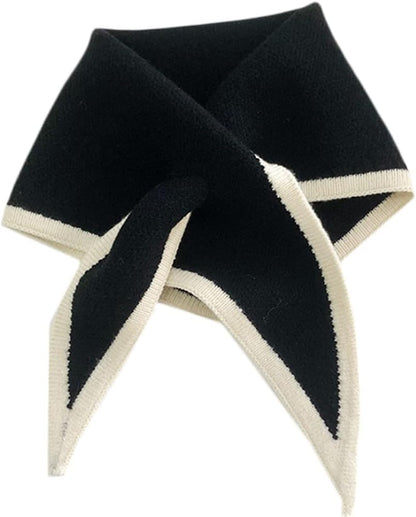 Triangular Scarfs for Women Neck Scarf for Women Crossed Scarf for Women Korean Version Knitted Wool Collar