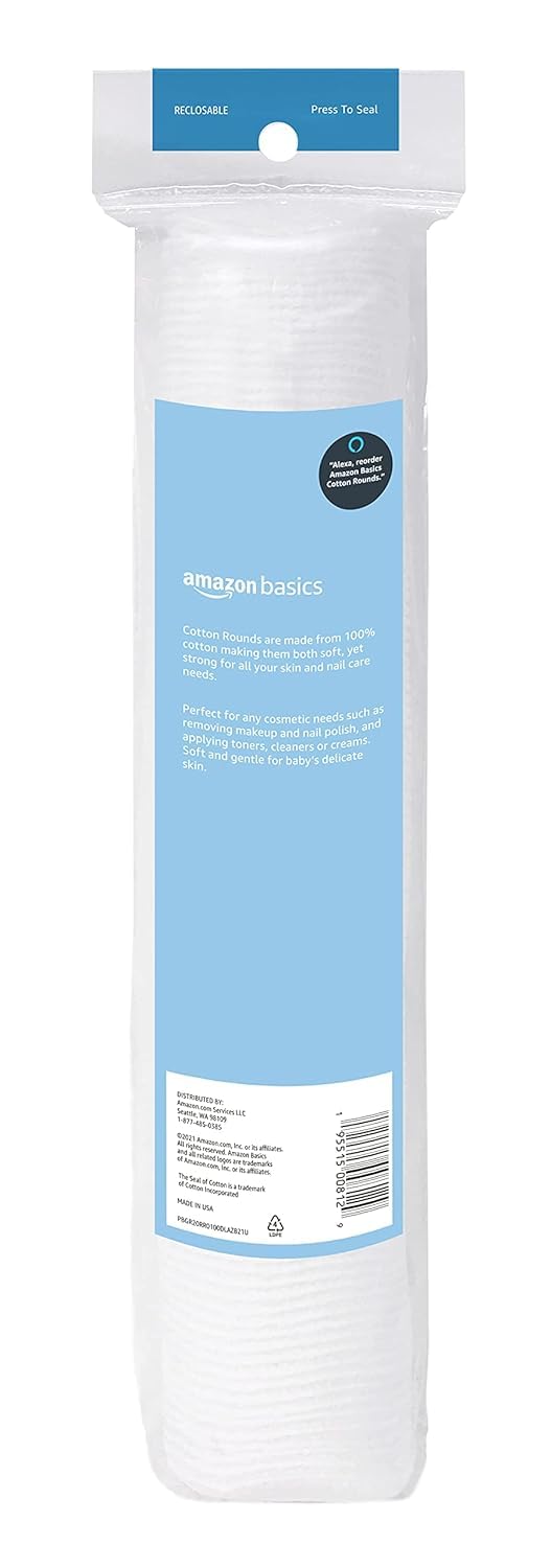 Soft, Gentle, and Effective: Amazon Basics Hypoallergenic Cotton Rounds