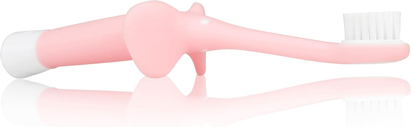 Dr.-Brown's-Trainingszahnbürste-für-Babys-und-Kleinkinder,-weich-für-die-ersten-Zähne,-Giraffe,-BPA-frei,-0-3-Jahre
