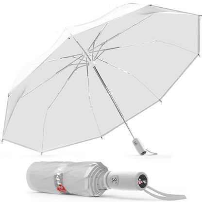 Repel Windproof Travel Umbrella - Compact & Withstands Winds up to 100MPH , Strongest Premium Auto Folding Umbrella for Rain and Sun - Durable, Light & Portable for Women & Men , Fits Backpack & Cars