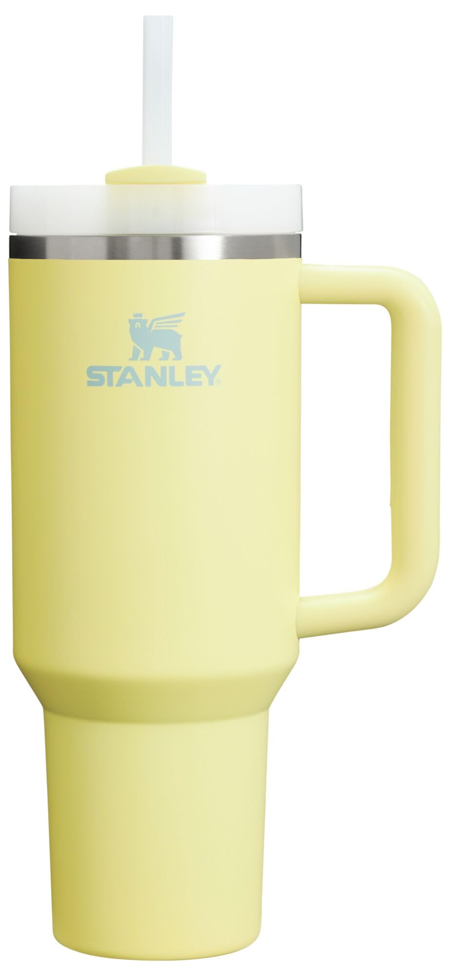 Stanley Quencher H2.0 Tumbler with Handle and Straw 40 oz | Flowstate 3-Position Lid | Cup Holder Compatible for Travel | Insulated Stainless Steel Cup | BPA-Free | Almond Rose