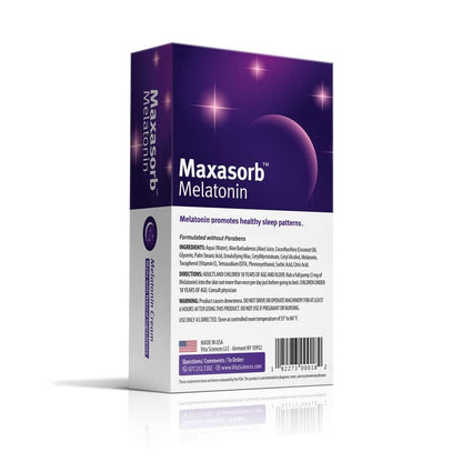 Vita Sciences Maxasorb Melatonin Cream for Sleep Rich Melatonin 3mg - Melatonin Night Cream - Unscented Melatonin 3 Mg. Topical Melatonin Lotion Can Be Used For Face and Body - Pack of 3