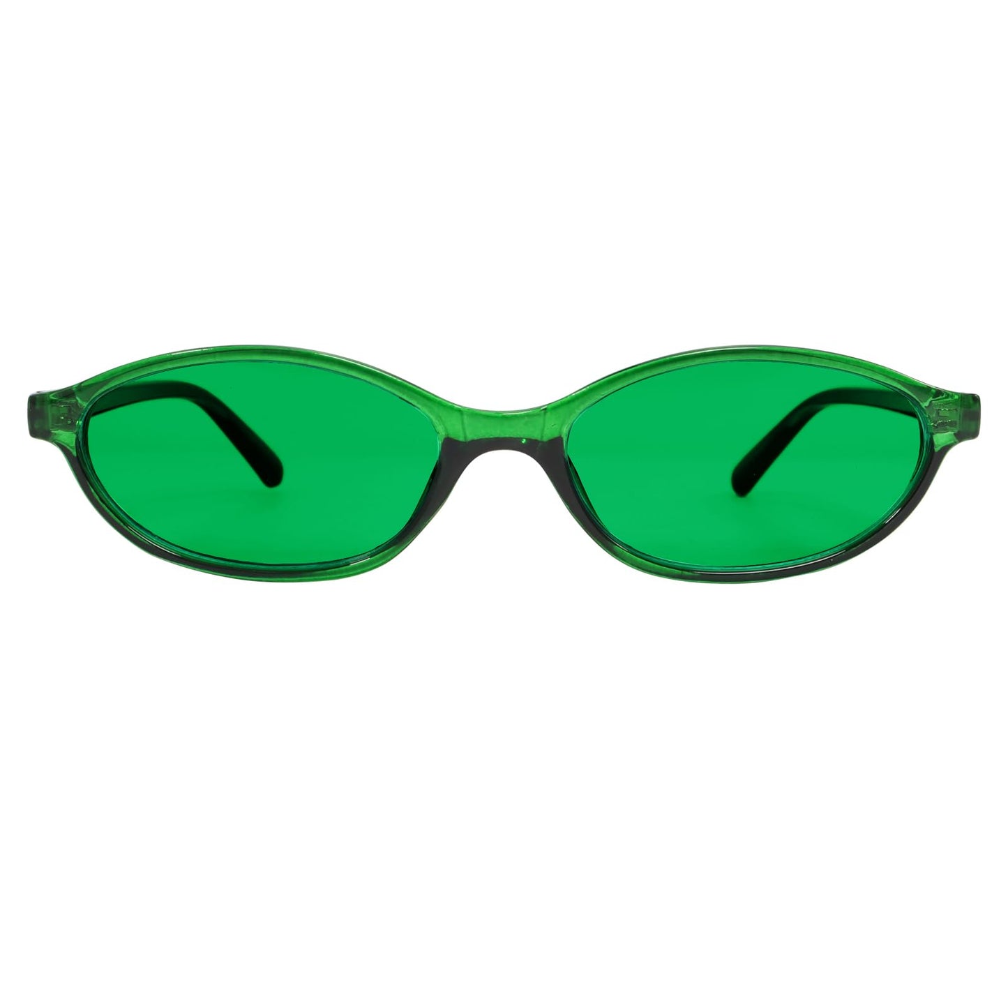 GUVIVI Retro Ovale Sonnenbrille für Damen Chic Cat Eye 90er Jahre Sonnenbrille Leichte Schmale Sonnenbrille Trendiger UV-Schutz Sonnenbrille