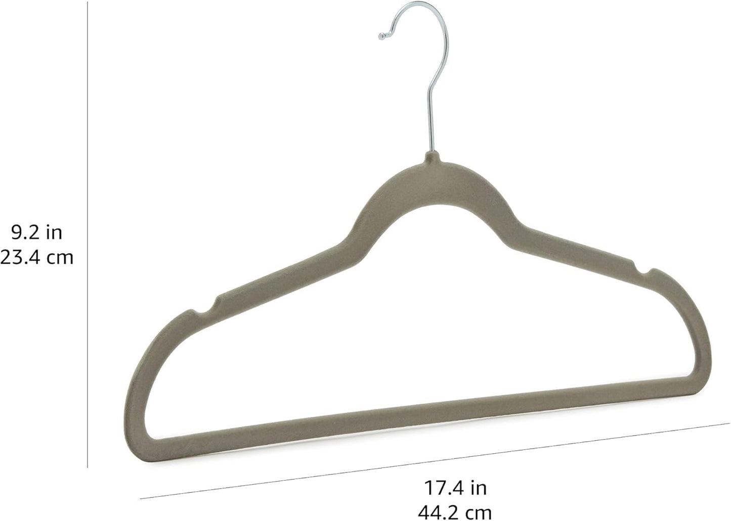 Amazon Basics Samtkleiderbügel für Anzüge – 30er-Pack, Schwarz