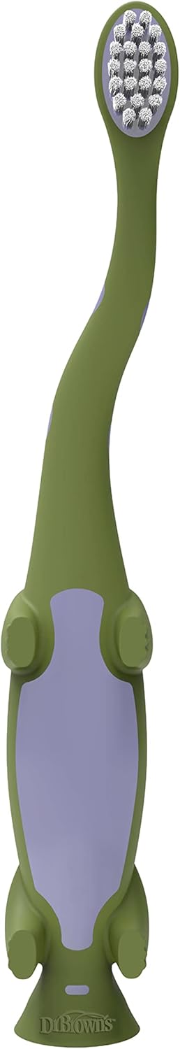 Dr.-Brown's-Trainingszahnbürste-für-Babys-und-Kleinkinder,-weich-für-die-ersten-Zähne,-Giraffe,-BPA-frei,-0-3-Jahre