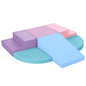 TODIBY 6-Piece Soft PU Leather Toddlers Climbing Toys, Baby Foam Climbing Blocks for Kids 3, Baby Climbing Structures Play Gym for Toddlers, Indoor Climb and Crawl Activity Play Set