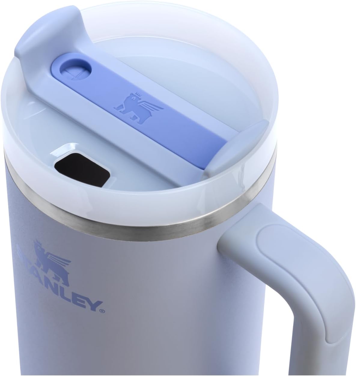 Vaso Stanley Quencher H2.0 con asa y pajita de 40 oz | Tapa Flowstate de 3 posiciones | Compatible con portavasos para viajes | Vaso térmico de acero inoxidable | Sin BPA | Arándano