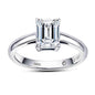 AnuClub Cushion/Emerald/Pear Moissanite Engagement Ring, D Color 925 Sterling Silver, Eternity Wedding Promise Anniversary Band Rings for Women