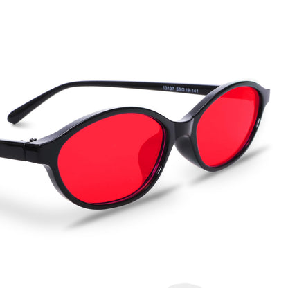 GUVIVI Retro Ovale Sonnenbrille für Damen Chic Cat Eye 90er Jahre Sonnenbrille Leichte Schmale Sonnenbrille Trendiger UV-Schutz Sonnenbrille