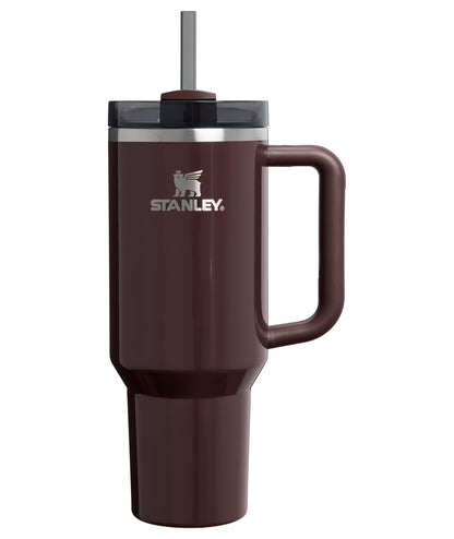 Stanley Quencher H2.0 Tumbler with Handle and Straw 40 oz | Flowstate 3-Position Lid | Cup Holder Compatible for Travel | Insulated Stainless Steel Cup | BPA-Free | Almond Rose