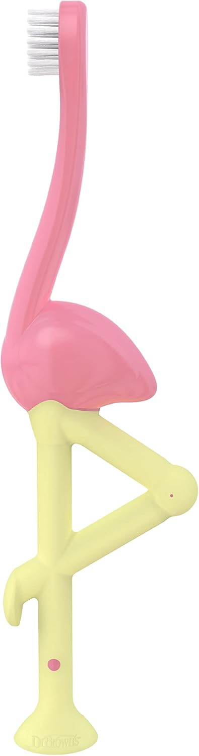 Dr.-Brown's-Trainingszahnbürste-für-Babys-und-Kleinkinder,-weich-für-die-ersten-Zähne,-Giraffe,-BPA-frei,-0-3-Jahre