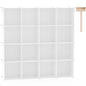 C&AHOME Cube Storage Organizer, 16-Cube Shelves Units, Plastic Storage Cubes, DIY Closet Organizer, Modular Closet Storage Shelves Ideal for Home, Bedroom, 48.4" L × 12.4" W × 48.4" H Black SUM3016H