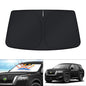 KUST Windshield Sun Shade for 2017-2026 Tesla Model Y/Model 3 Sunshade Accessories (Fit 2025-2026 Model Y Juniper / 2024 Model 3 Highland) Upgraded Foldable Sunshade, Blocks UV Rays Keep Car Cool