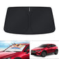 KUST Windshield Sun Shade for 2017-2026 Tesla Model Y/Model 3 Sunshade Accessories (Fit 2025-2026 Model Y Juniper / 2024 Model 3 Highland) Upgraded Foldable Sunshade, Blocks UV Rays Keep Car Cool