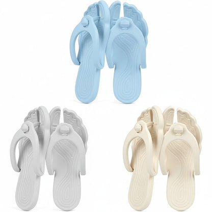 Rosoz Flip Flops for Women Men Foldable Travel Slippers Lightweight Shower Shoes Non-Slip Quick-Dry Bathroom Camp Beach Sandals