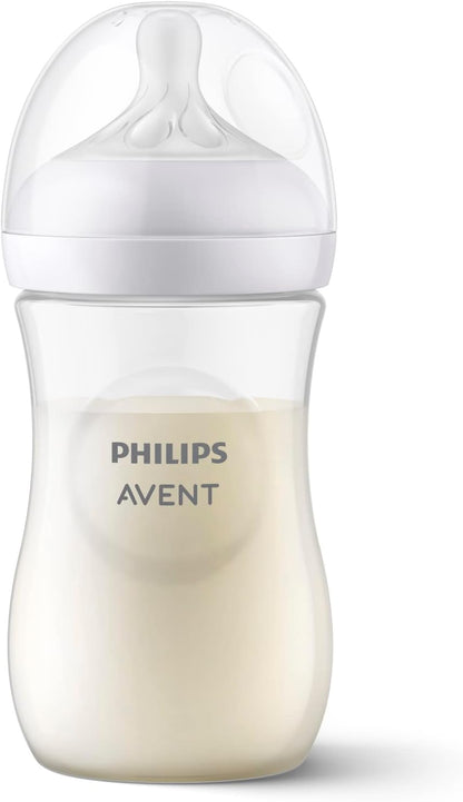 Philips Avent Natural Baby Bottle with Natural Response Nipple (Medium Flow,Flow 3), 9oz, SCY903/01