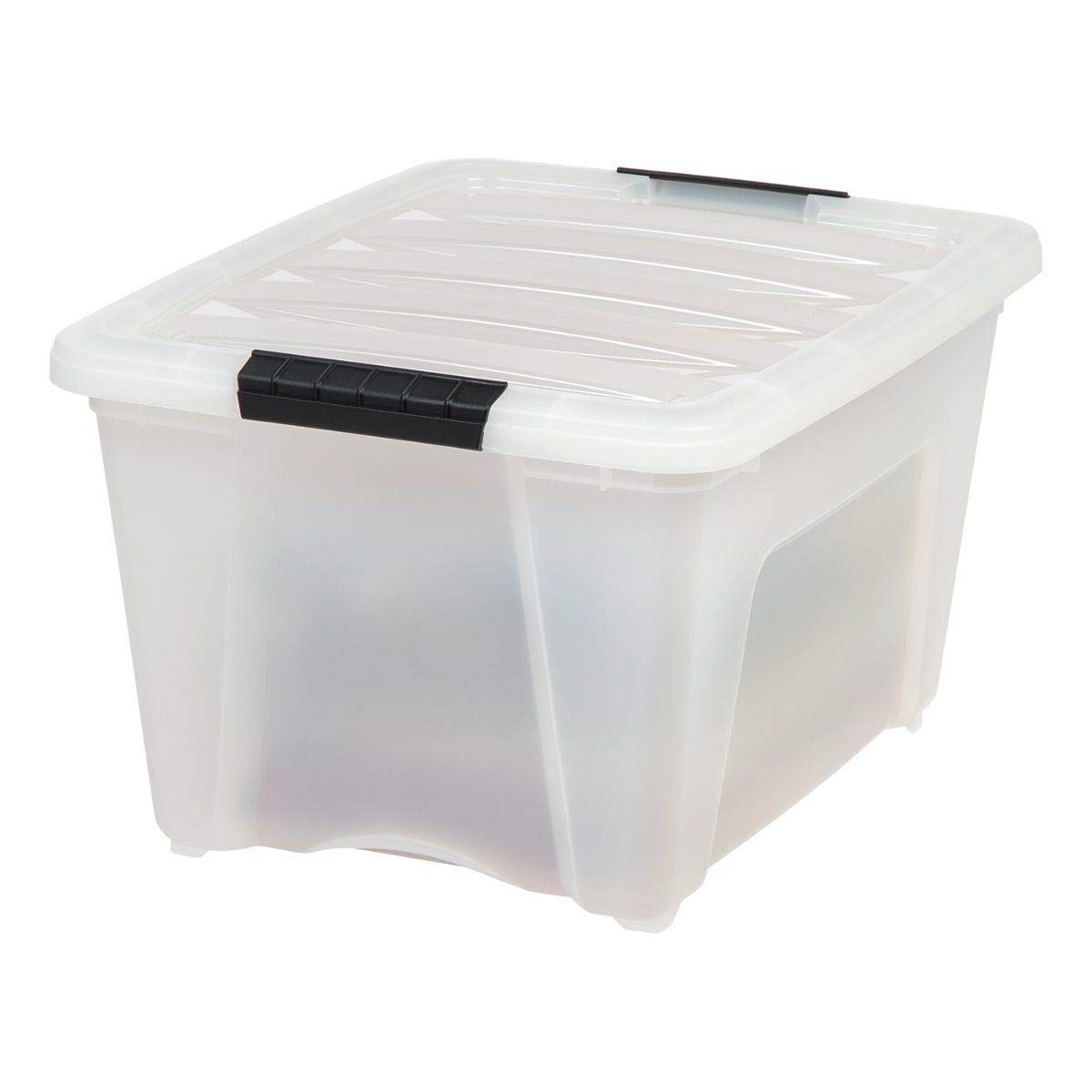 IRIS USA 6-Pack Clip Box with Latching Lids, 18 Quart Craft Storage Bins, Art & Writing Supply Containers for Home, Office & Classroom Organization