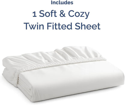 Spannbetttuch King-Size – Einzelnes Spannbetttuch unten – Ultraweiche Hotel-Luxus-Bettwäsche mit 20-40 cm tiefen Taschen – Atmungsaktiv, kühlend & knitterfrei – Pflegeleicht, farb- & schrumpffest – Weiß