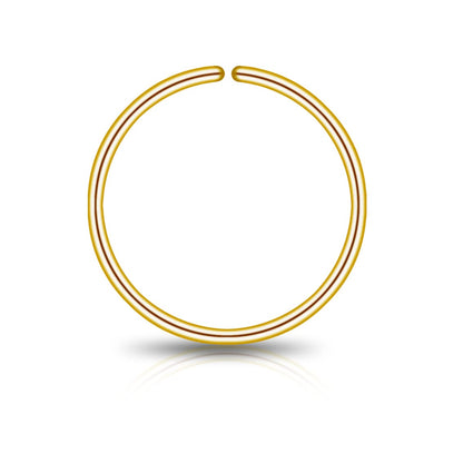LUCKYJEWUS Small Thin Gold or Sterling Silver Nose Ring Hoop for Women, Tiny Nose Piercing jewelry