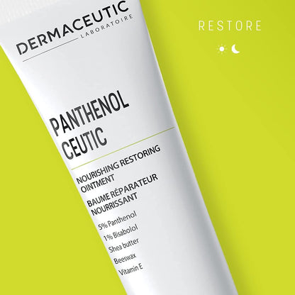Dermaceutic Panthenol Ceutic - Nourishing Restoring Ointment with Panthenol, Shea Butter, Beeswax and Vitamin E - Immediate comfort for dry, sensitive and irritated skin - 30g
