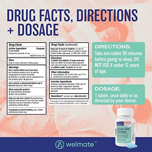 WELMATE Complete Allergy & Wellness Kit: Generic Xyzal Levocetirizine 5mg (24hr Support), Phenylephrine HCl Nasal Decongestant, Doxylamine Sleep Aid, Bifidobacterium Probiotic, & Zinc Sulfate