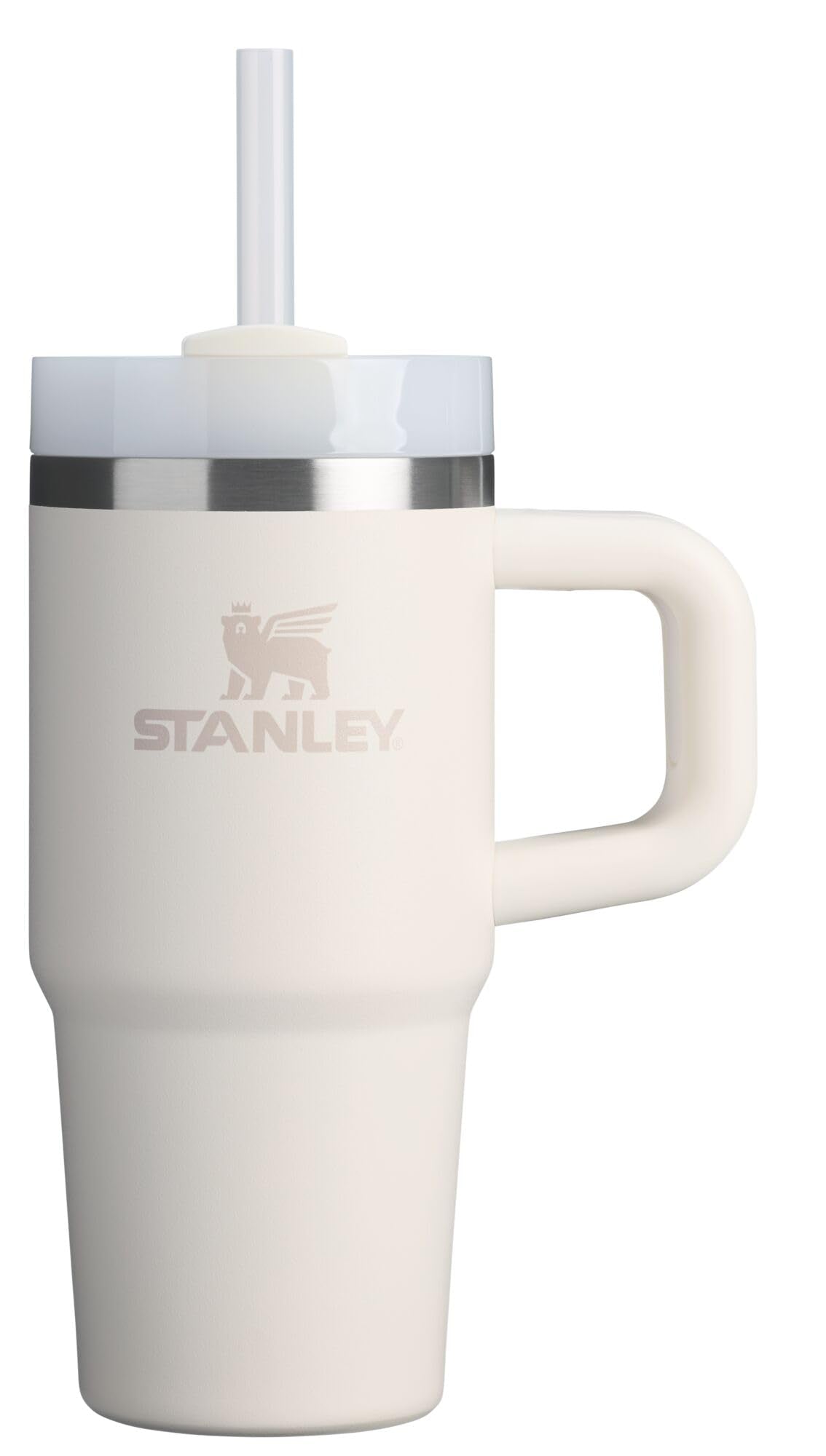 Stanley Quencher H2.0 Tumbler with Handle and Straw 40 oz | Flowstate 3-Position Lid | Cup Holder Compatible for Travel | Insulated Stainless Steel Cup | BPA-Free | Almond Rose