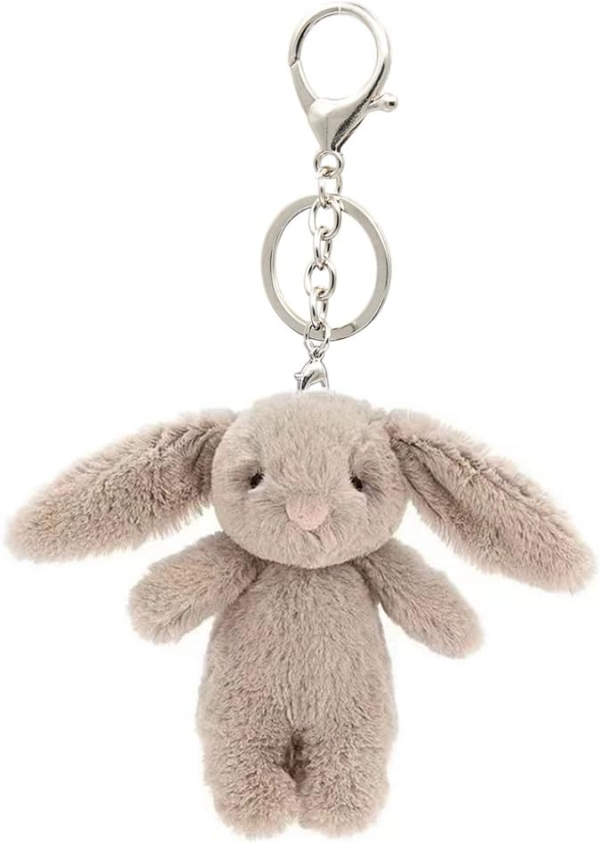 Cute Bunny Plush Keychain for Purse, 3.5" Inch Mini Rabbit Keychain for Backpack Purse Charm Gift for Girls Women