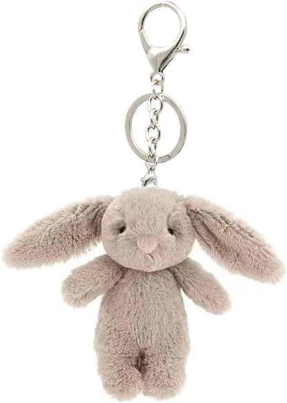 Cute Bunny Plush Keychain for Purse, 3.5" Inch Mini Rabbit Keychain for Backpack Purse Charm Gift for Girls Women