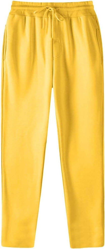 Baggy Jogginghose Herren Weites Bein Lässig Fleece Jogger Lounge Gym Athletische Sweathose mit Kordelzug und Taschen