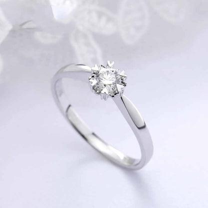 Aienid Size 8 Rings for Women 14K Rose Gold Ring Guard with 0.2CT Diamond Solid Not Plated Popular for Sister Mothers Day Jewelry