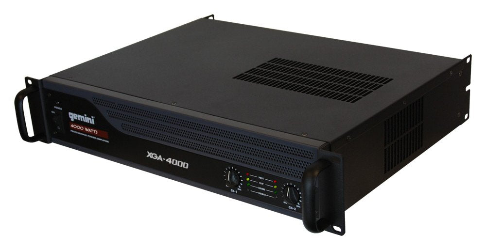 Gemini Professional 1300W 2-Channel Power Amplifier – High-Powered DJ & PA Audio Amp with XLR/RCA Inputs, Bridge Mode, Built-in Protection & Cooling for Live Sound & Installations (XGA-5000)