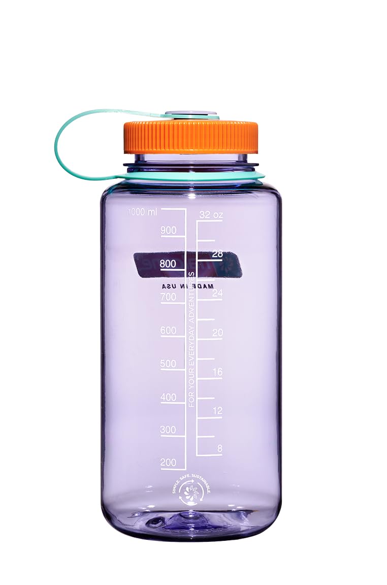 Nalgene 32 oz Wide Mouth Water Bottle | BPA-Free, Durable & Leak Proof, Lightweight Bottle for Hiking & Gym, Work & Travel