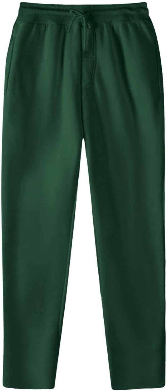 Baggy Jogginghose Herren Weites Bein Lässig Fleece Jogger Lounge Gym Athletische Sweathose mit Kordelzug und Taschen