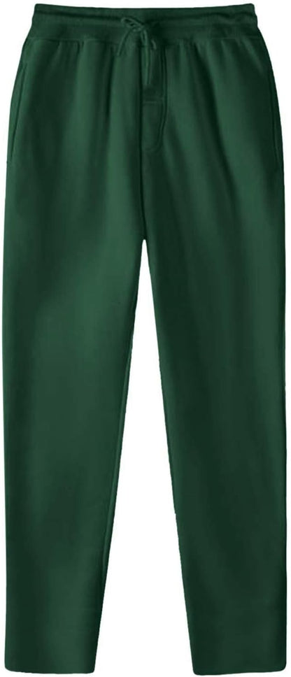 Baggy Jogginghose Herren Weites Bein Lässig Fleece Jogger Lounge Gym Athletische Sweathose mit Kordelzug und Taschen