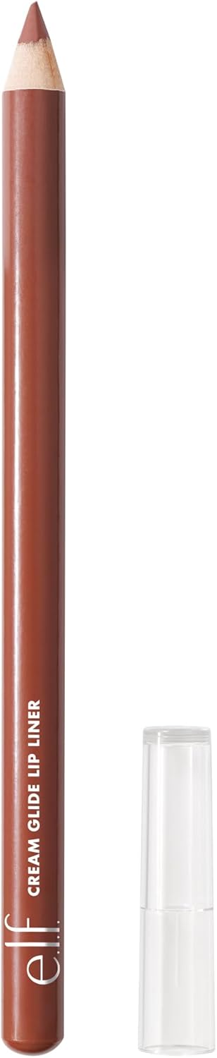e.l.f. Cream Glide Lip Liner, Highly-Pigmented Pencil For Shaping & Sculpting Lips, Semi-Matte Finish, Vegan & Cruelty-Free, Mauve Aside