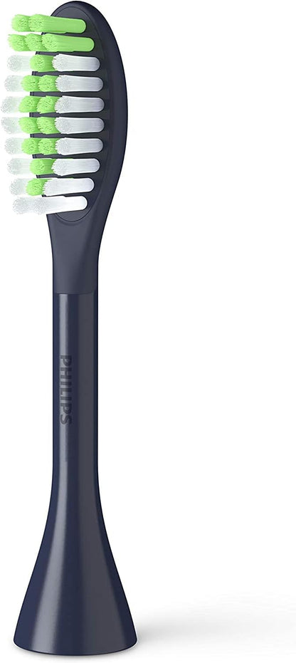 Philips One by Sonicare Ersatzbürstenköpfe, 2er-Pack, Schwarz, Kompatibel mit Philips One elektrische Zahnbürste, BH1022/06