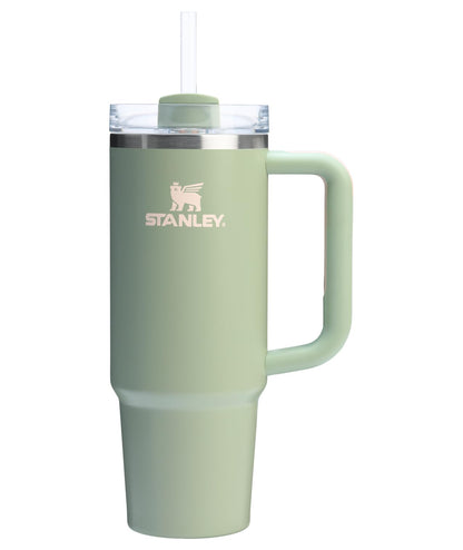Stanley Quencher H2.0 Tumbler with Handle and Straw 40 oz | Flowstate 3-Position Lid | Cup Holder Compatible for Travel | Insulated Stainless Steel Cup | BPA-Free | Almond Rose